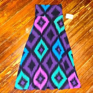 LuLaRoe Maxi Skirt - Purple/Blue/Green/Pink Design